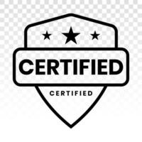 certificado sello o sello - línea Arte íconos para aplicaciones o sitio web vector