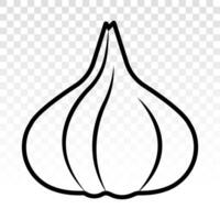 Garlic orallium sativum line art icon for apps and websites vector