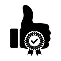 Good approval check vector icon for apps or websites