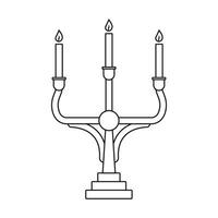 candle holder icon with burning candle for app or website vector