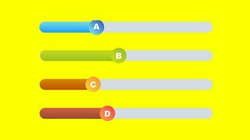 porcentaje Progreso bar infografia con 4 4 opciones verde pantalla. Progreso infografía grafico comparación mesa comparar grafico opciones crecimiento Progreso diagrama de flujo con 4 4 horizontal cronograma presentaciones video