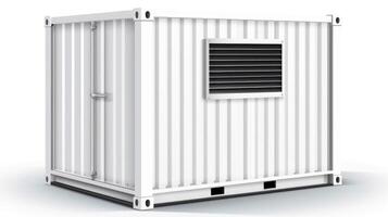 Mobile office buildings or container site office for construction site. Shipping container. Portable house and office cabins, illustration photo