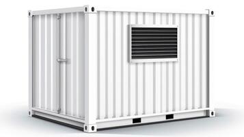 Mobile office buildings or container site office for construction site. Shipping container. Portable house and office cabins,Generative AI illustration photo