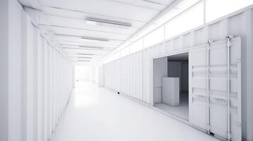 Mobile office buildings or container site office for construction site. Shipping container. Portable house and office cabins, illustration photo