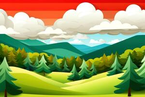 llustration images, Ecosystem restoration, environment day concept tree background. Ecology project concept, illustration photo