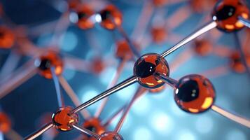Medical studies of molecular structures. Science in the service of human. Technologies of the future in our life. molecule of medicine model, illustration photo