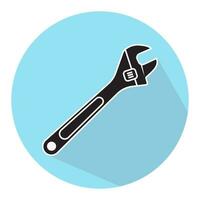 adjustable wrench vector flat icon for apps or websites.