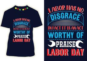 Happy Labor Day Typography T-shirt Design vector