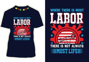 Happy Labor Day Typography T-shirt Design vector
