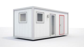 Mobile office buildings or container site office for construction site. Shipping container. Portable house and office cabins,Generative AI illustration photo