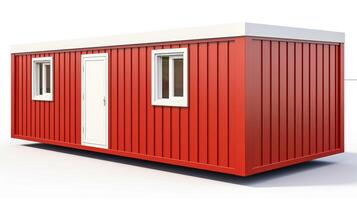 Mobile office buildings or container site office for construction site. Shipping container. Portable house and office cabins, illustration photo