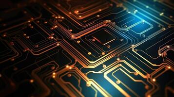 Close-up of circuit board. Electronic computer hardware technology. Motherboard digital chip. blurred concept, illustration photo