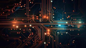 Close-up of circuit board. Electronic computer hardware technology. Motherboard digital chip. blurred concept, illustration photo