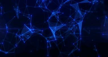 Abstract digital plexus of lines and dots. motion technology background. Network connection structure, business and science. futuristic connection concept. 3d render. 60 fps. 4K video
