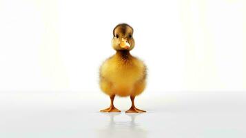 Photo of a duck on white background. Generative AI