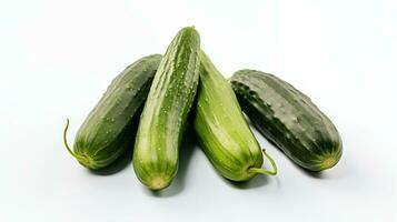Photo of Cucumbers isolated on white background