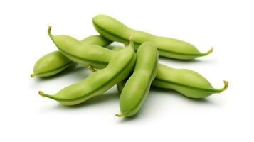 Photo of Green beans isolated on white background