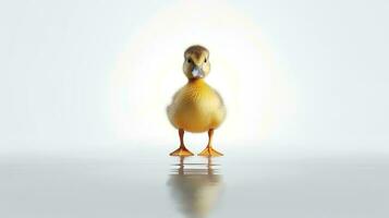 Photo of a duck on white background. Generative AI