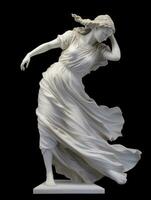 Marble statue of a ballerina. Generative AI photo