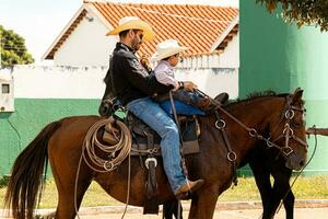 Apore, Goias, Brazil - 05 07 2023 Horseback riding event open to the public photo