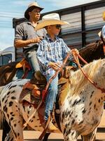 Apore, Goias, Brazil - 05 07 2023 Horseback riding event open to the public photo