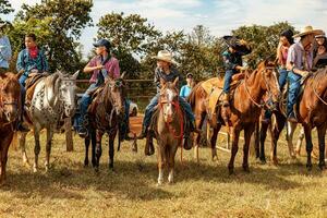 Apore, Goias, Brazil - 05 07 2023 Horseback riding event open to the public photo