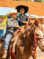 Apore, Goias, Brazil - 05 07 2023 Horseback riding event open to the public photo