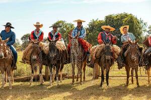 Apore, Goias, Brazil - 05 07 2023 Horseback riding event open to the public photo