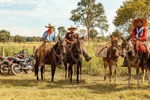 Apore, Goias, Brazil - 05 07 2023 Horseback riding event open to the public photo