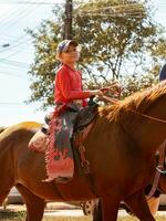 Apore, Goias, Brazil - 05 07 2023 Horseback riding event open to the public photo