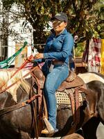 Apore, Goias, Brazil - 05 07 2023 Horseback riding event open to the public photo