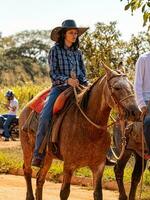 Apore, Goias, Brazil - 05 07 2023 Horseback riding event open to the public photo