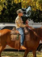 Apore, Goias, Brazil - 05 07 2023 Horseback riding event open to the public photo