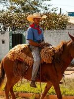 Apore, Goias, Brazil - 05 07 2023 Horseback riding event open to the public photo