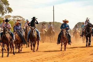 Apore, Goias, Brazil - 05 07 2023 Horseback riding event open to the public photo