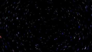 Abstract dimension rotate animation million particle light of star field on space video