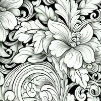 Floral Coloring Pages photo