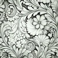 Floral Coloring Pages photo