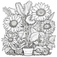 Floral Coloring Pages photo