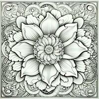 Floral Coloring Pages photo