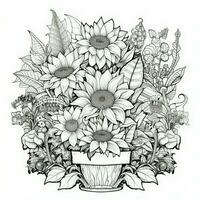 Floral Coloring Pages photo