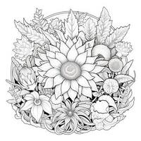 Floral Coloring Pages photo