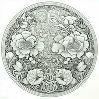 Floral Coloring Pages photo