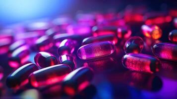 Medical studies of molecular structures. Science in the service of human. Technologies of the future in our life. molecule of medicine model, illustration photo