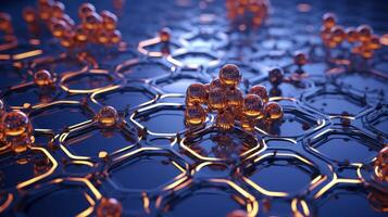 Medical studies of molecular structures. Science in the service of human. Technologies of the future in our life. molecule of medicine model, illustration photo