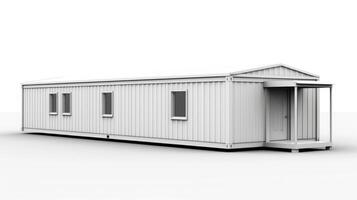 Mobile office buildings or container site office for construction site. Shipping container. Portable house and office cabins, illustration photo