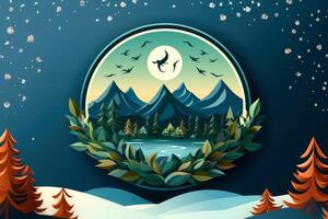 llustration images, Ecosystem restoration, environment day concept tree background. Ecology project concept, illustration photo