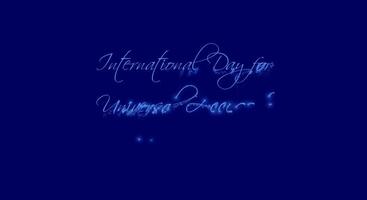 International Day for Universal Access to Information - lettering animation with particles video