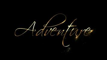 Adventure - Gold Lettering Animation With Particles video