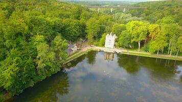 aérien vue de le étangs de commelles video